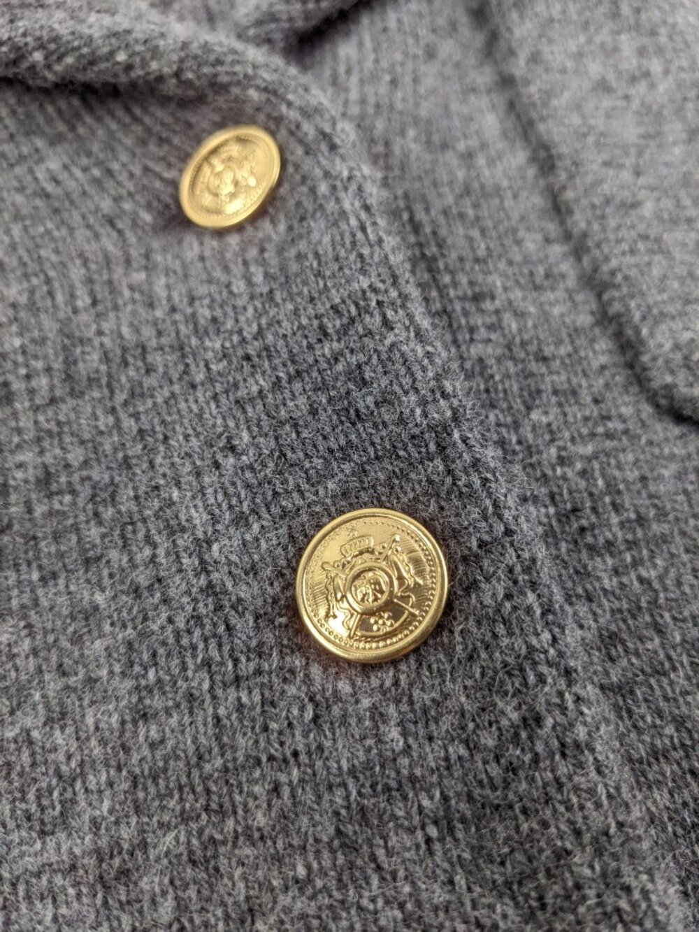 Alex Mill London Sweater Blazer Jacket Wool Cardigan Gold Button Womens Small - Picture 3 of 10